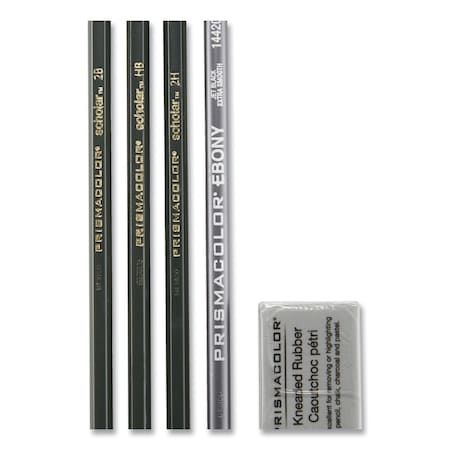 Prismacolor Drawing Pencil, 4B, 2B, HB, 2H, PK4 2502